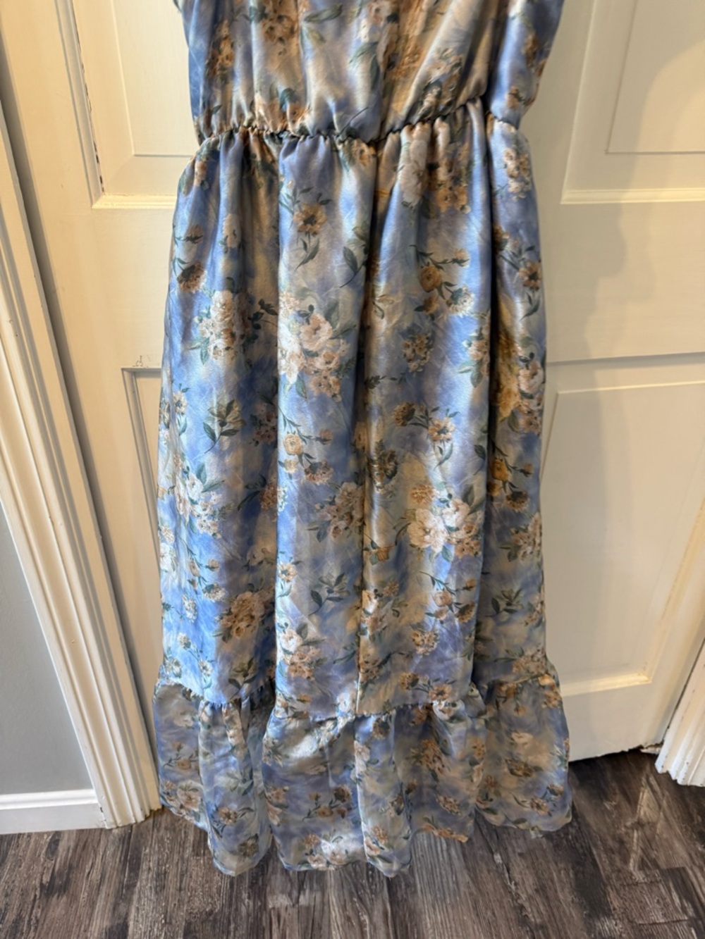 wild fable Blue Floral Tiered Sun Dress - Picture 4 of 6